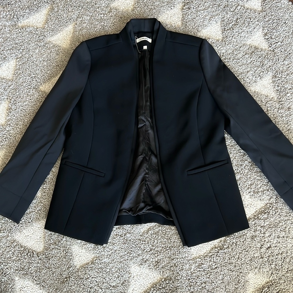 J Brand Neoprene Open Black Blazer - Small